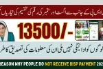 Reason Why People Do Not Receive BISP Payment 2025