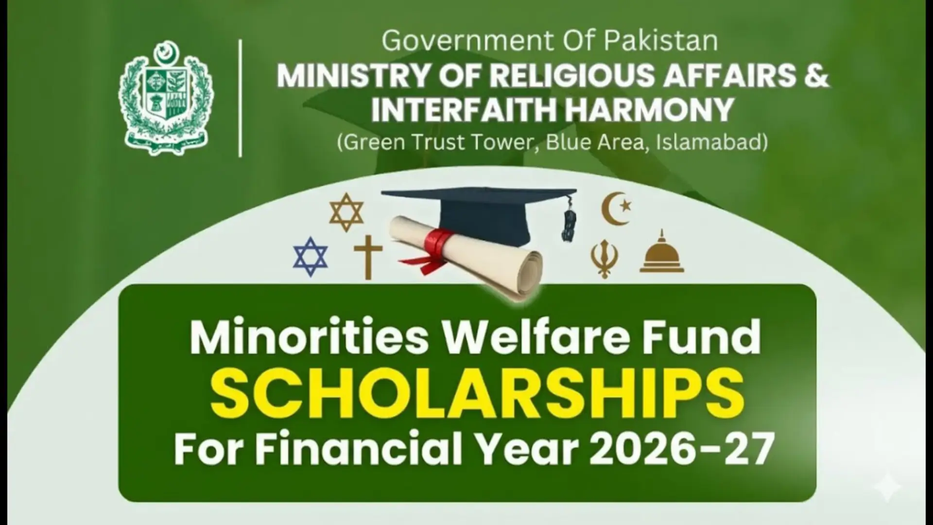 Ministry of Religious Affairs Scholarships