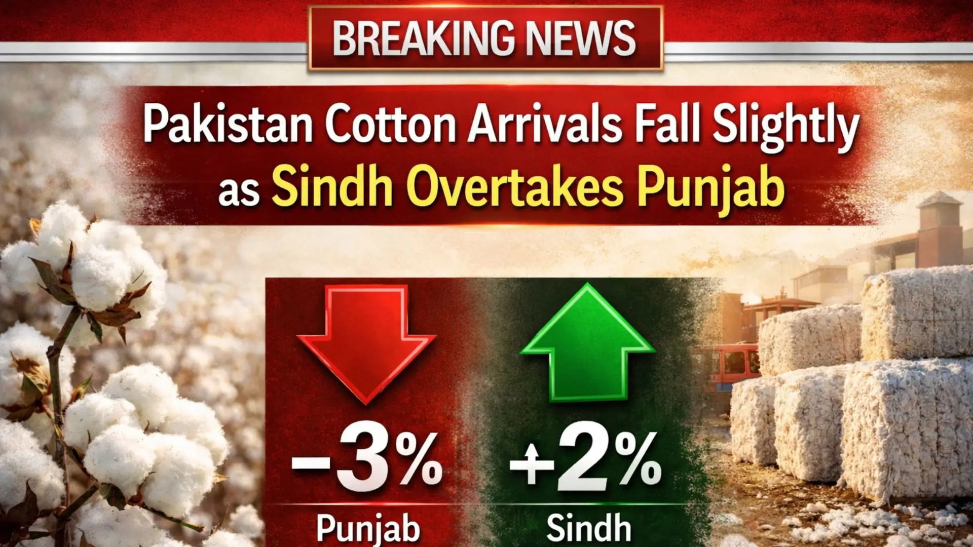Pakistan Cotton Arrivals Fall Slightly as Sindh Overtakes Punjab