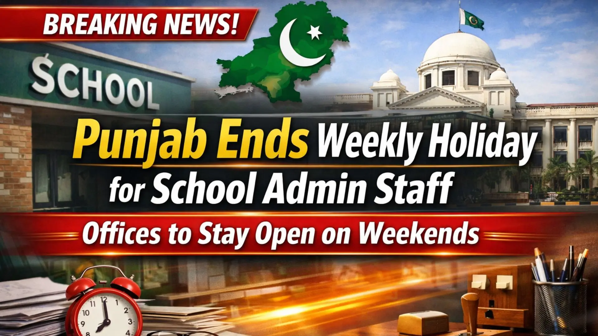 Punjab Ends Weekly Holiday for School Admin Staff